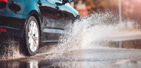 Rijden in de regen